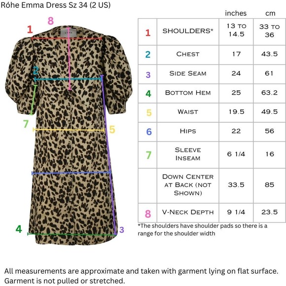 Rohe Emma Dress Pebble Print Collared Mini Dress Short Sleeve 2 US (34) Róhe NWT - Picture 16 of 16